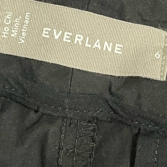 Everlane The Poplin Pleated Taper Pant in Black Size 6 - Picture 4 of 9
